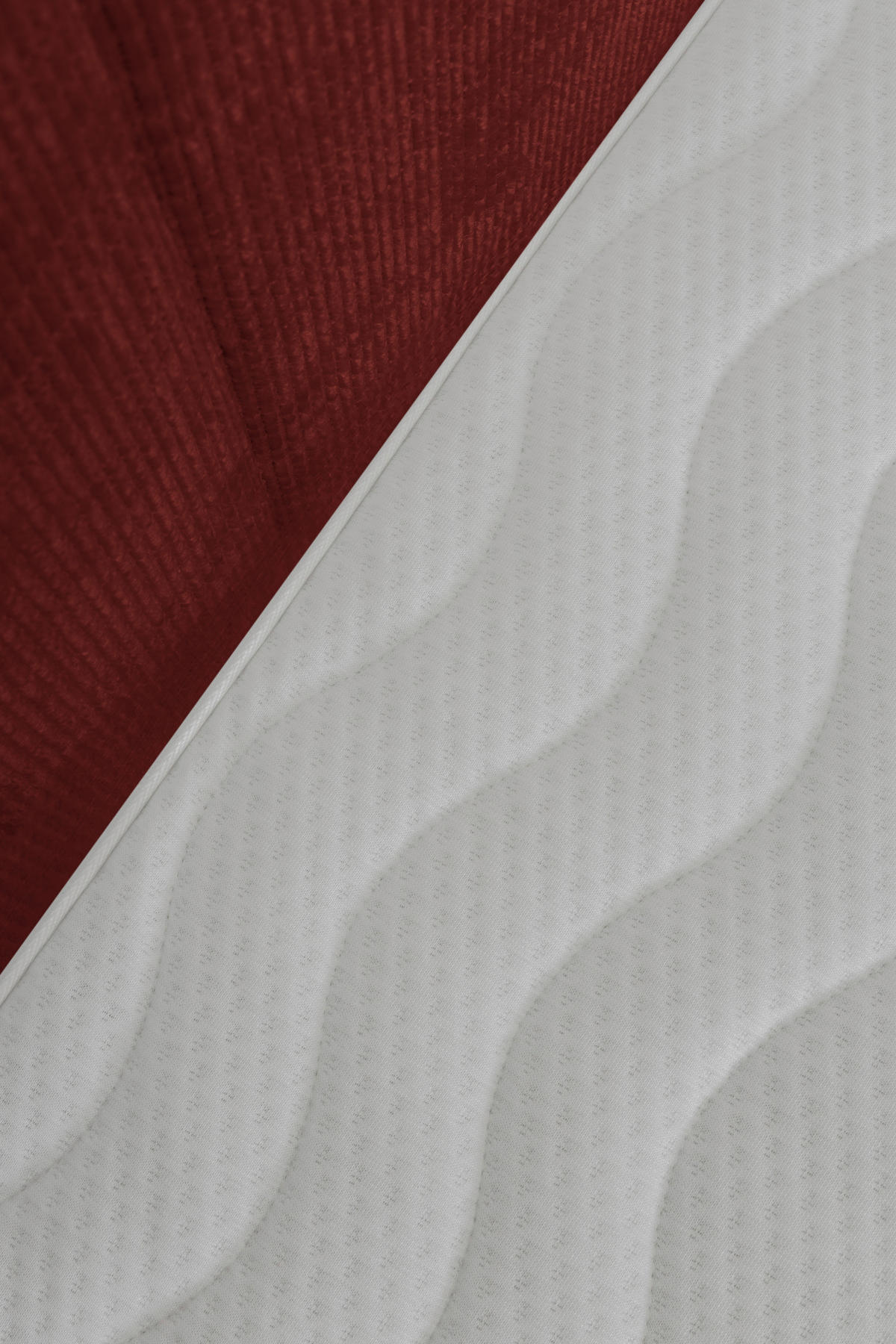 BOXSPRINGBETT 120/200 cm  in Bordeaux  - Bordeaux/Schwarz, Design, Textil/Metall (120/200cm) - Welnova