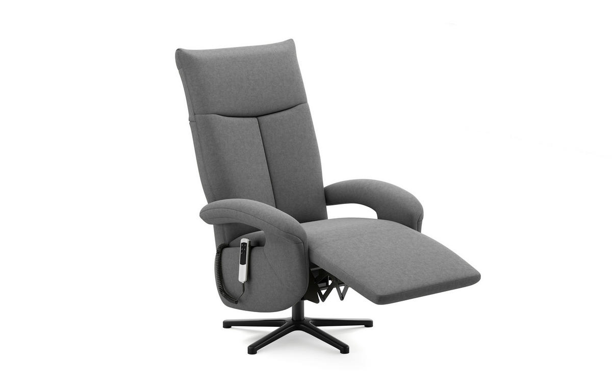 SESSEL in Flachgewebe Dunkelgrau  - Dunkelgrau/Schwarz, Modern, Textil/Metall (74/112/82cm) - Sit & More