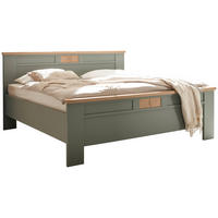 BETT 180/200 cm,  in Salbeigrün, Eiche Bianco,  - Eiche Bianco/Salbeigrün, LIFESTYLE (180/200cm) - Landscape