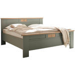 BETT 180/200 cm,  in Salbeigrün, Eiche Bianco,  - Eiche Bianco/Salbeigrün, LIFESTYLE (180/200cm) - Landscape
