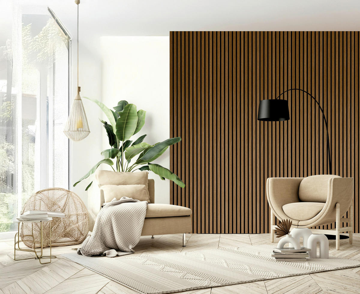 AKUSTICKÝ PANEL 56/120/1.8 cm - barvy dubu, Basics, dřevo/kompozitní dřevo (56/120/1.8cm)