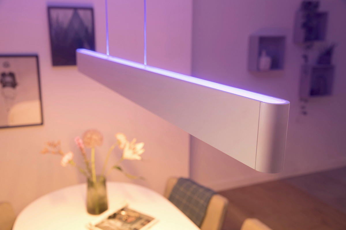 LED-HÄNGELEUCHTE 129,8/4/9 cm    - Weiss, Design, Kunststoff/Metall (129,8/4/9cm) - Philips HUE