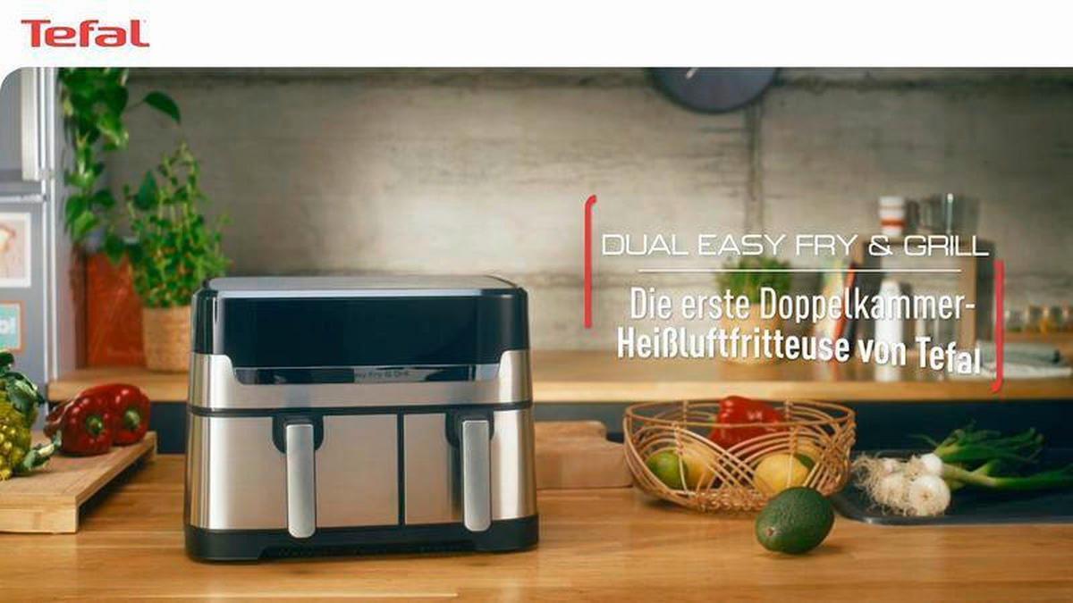 HEIßLUFTFRITTEUSE 8,3 l  - Edelstahlfarben, LIFESTYLE, Metall (41,8/40,2/30,5cm) - Tefal