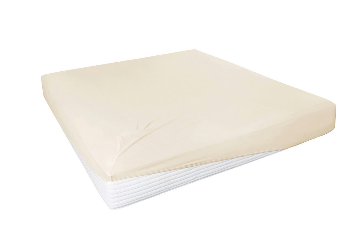 SPANNBETTTUCH Jersey 100/200 cm  - Ecru, Basics, Textil (100/200cm)