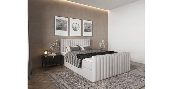 BOXBETT 140/200 cm  in Beige  - Beige/Schwarz, Basics, Kunststoff/Textil (140/200cm) - Carryhome