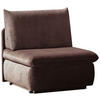 FOTELJ S FUNKCIJO LEŽIŠČA,  rjava tekstil - rjava, Design, umetna masa/tekstil (90/89/83cm) - Novel