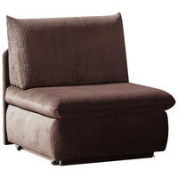 FOTELJ S FUNKCIJO LEŽIŠČA,  rjava tekstil - rjava, Design, umetna masa/tekstil (90/89/83cm) - Novel