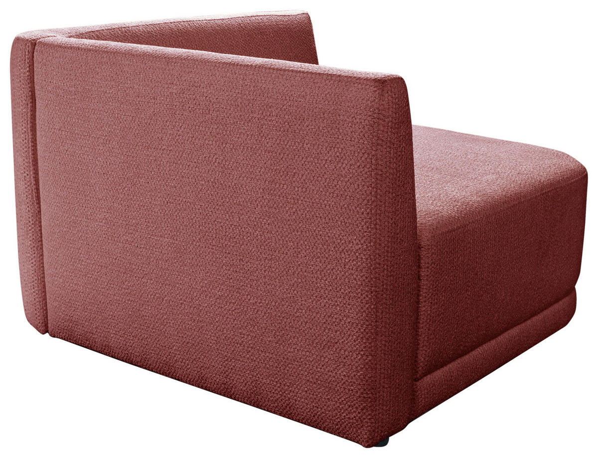 SOFA ZURI Struktur Rot  - Rot/Creme, Trend, Kunststoff/Textil (110/75/115cm) - Livetastic