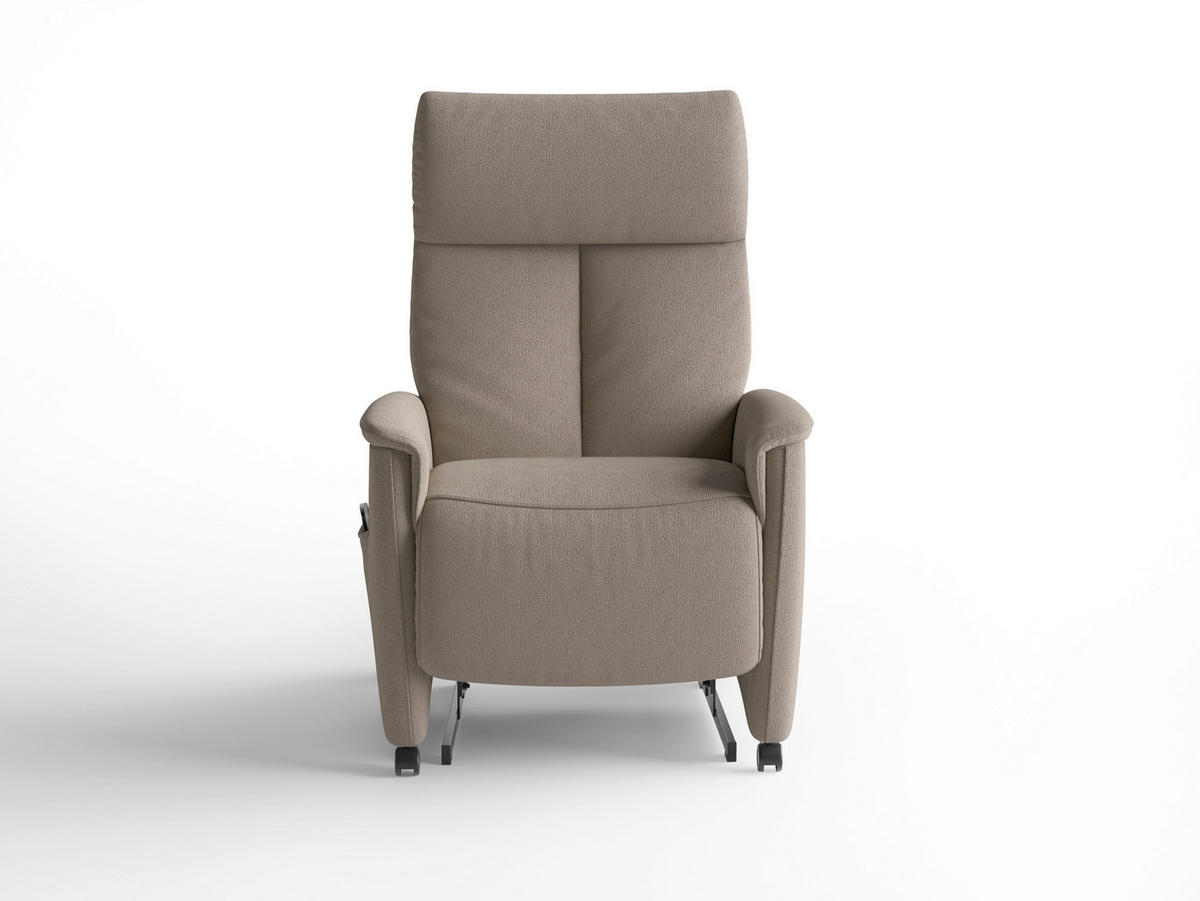 RELAXAČNÍ KŘESLO, textil, šedohnědá - černá/šedohnědá, Basics, textil/plast (76/112/84cm) - Sit & More