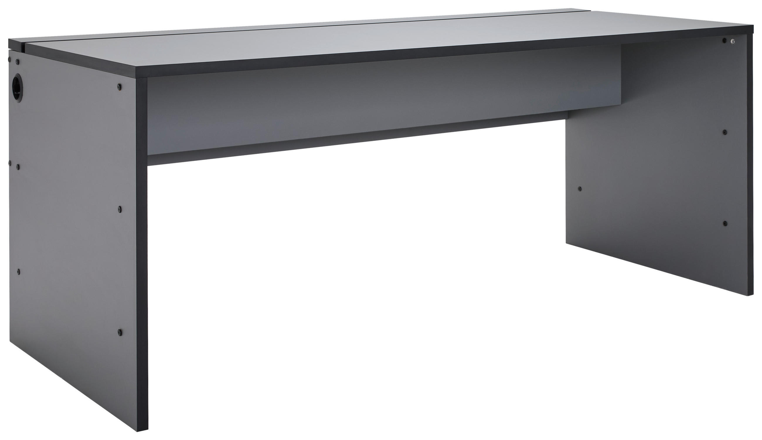 GAMINGTISCH Dunkelgrau  - Dunkelgrau, MODERN, Holzwerkstoff (180/80/75cm) - Novel