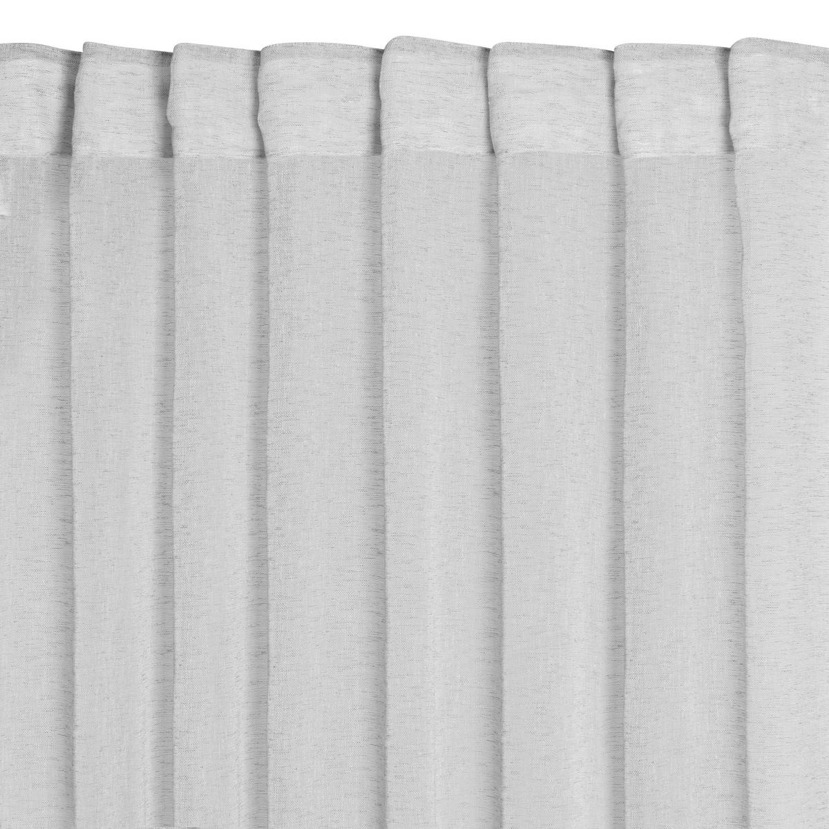 FERTIGVORHANG transparent  - Grau, Basics, Textil (140/240cm)