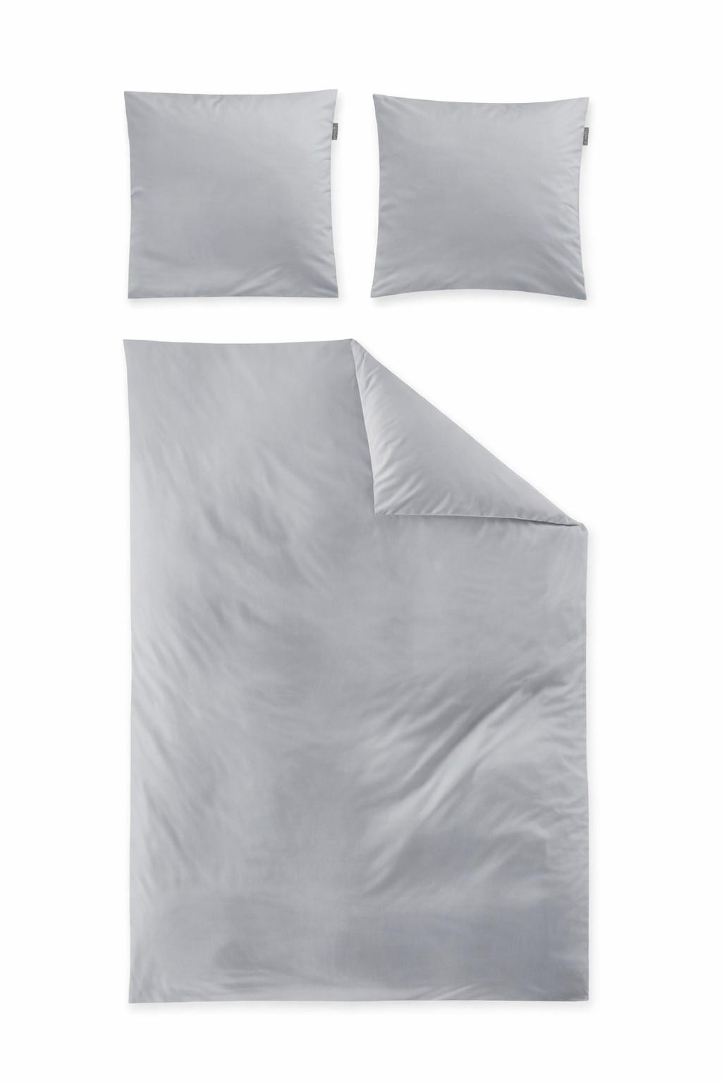 BETTWÄSCHE Makosatin 240/220 cm  - Grau, KONVENTIONELL, Textil (240/220cm) - Irisette