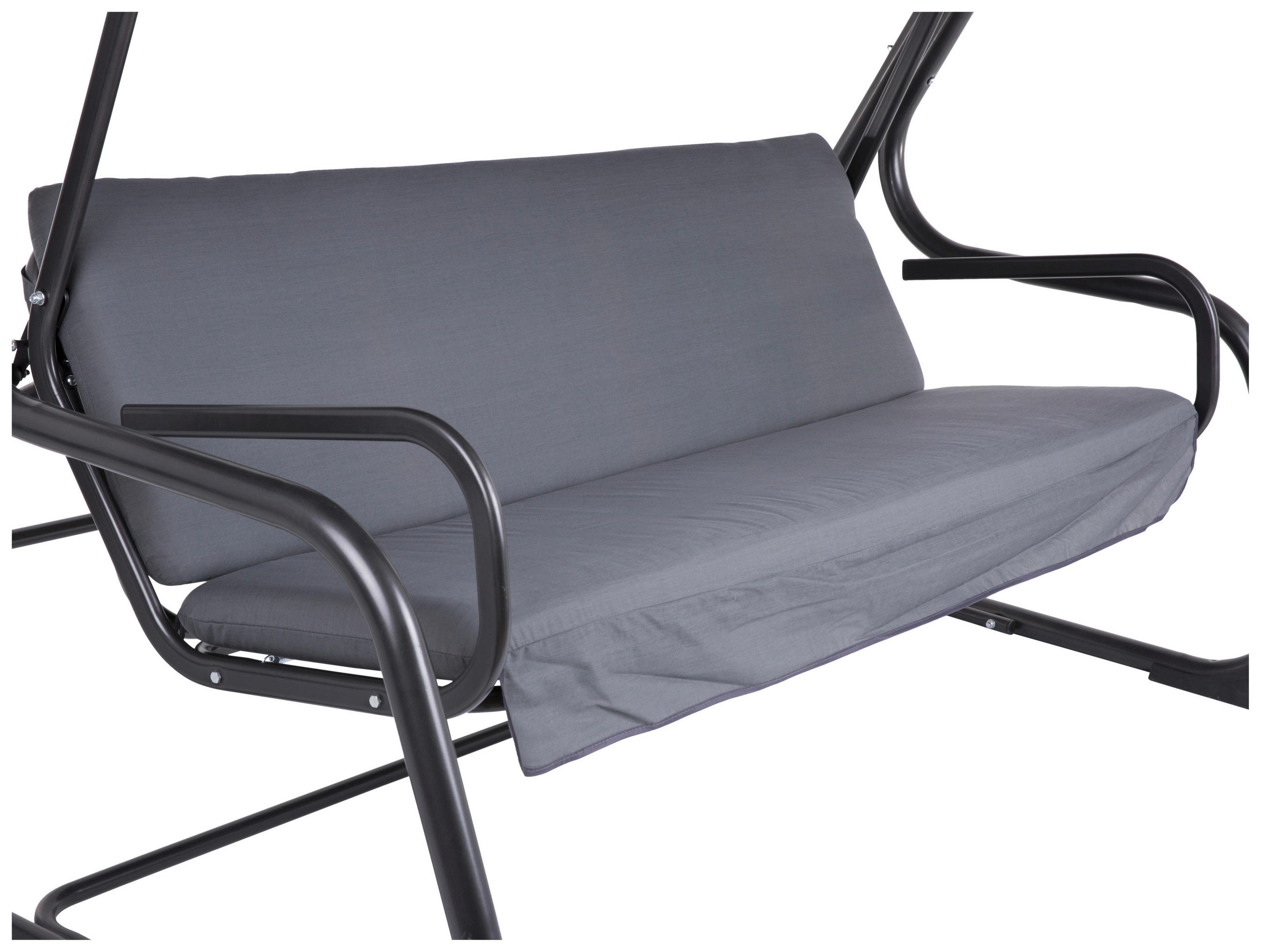 HOLLYWOODSCHAUKEL 132/171/209 cm  - Anthrazit, Basics, Textil/Metall (132/171/209cm) - Gardenson