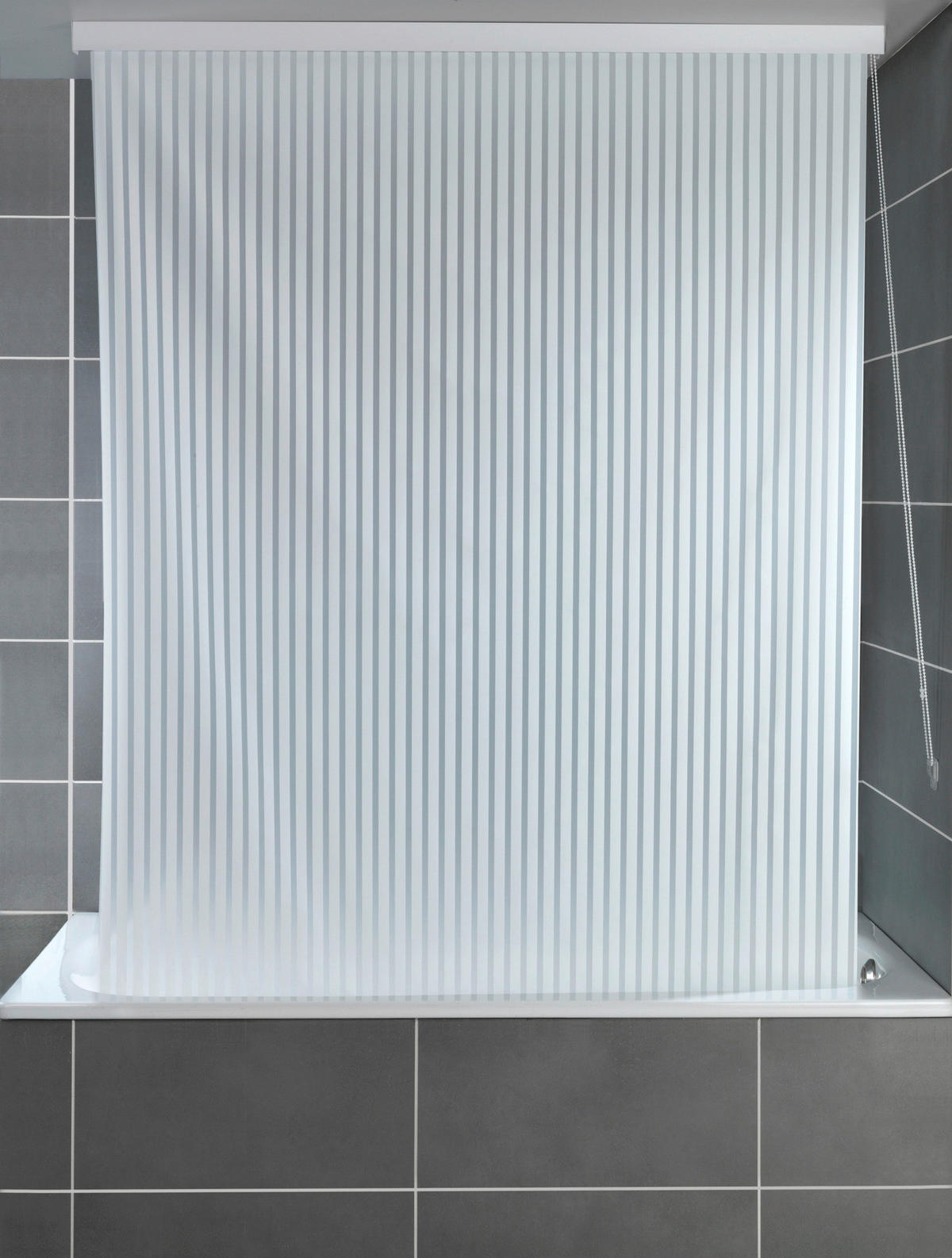 DUSCHTRENNWAND Weiß   - Weiß, Basics, Kunststoff/Metall (132/240/5cm) - Wenko