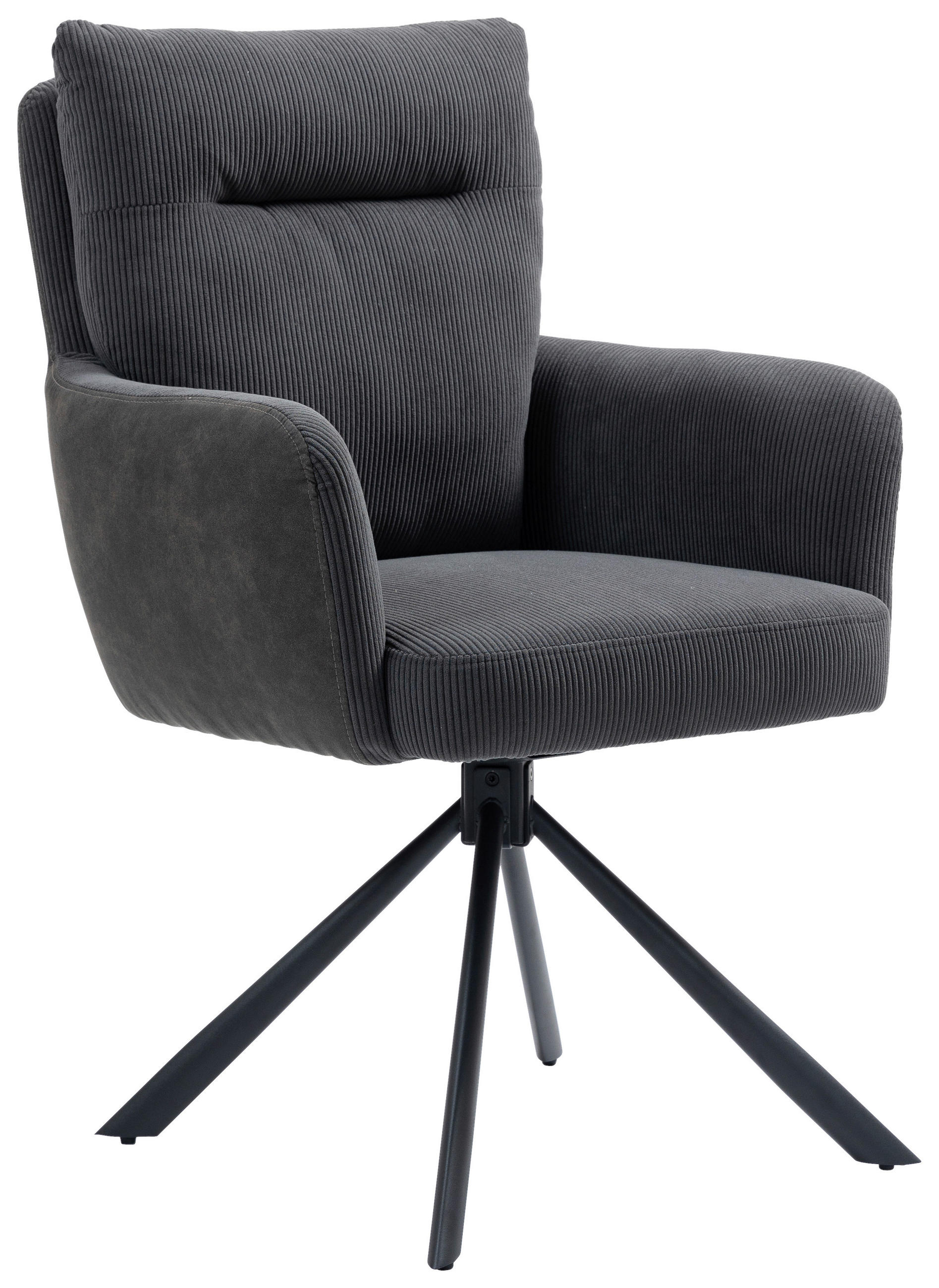 Armlehnstuhl Emely Anthrazit Sitzfl. 180° drehbar, B: 60cm