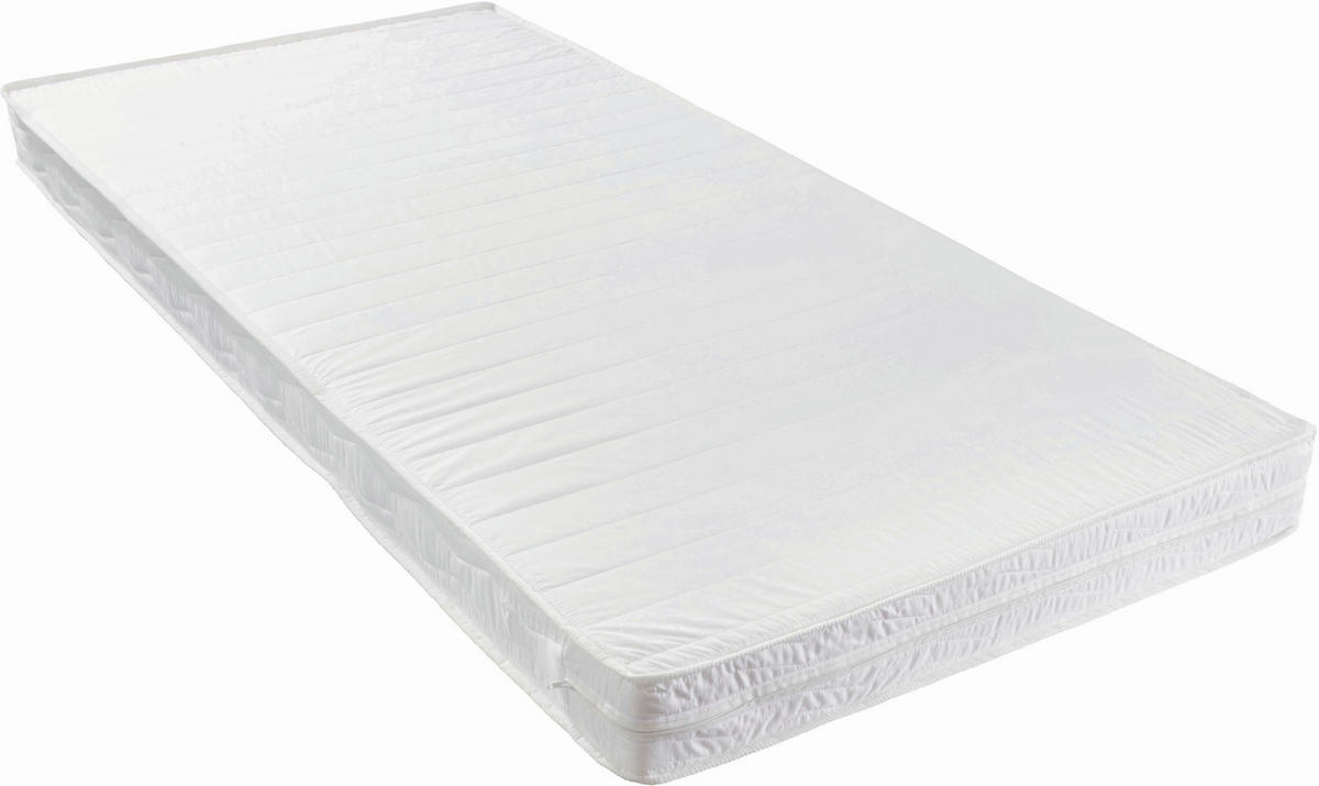 MATRAC Z PUR PENY, 90/200 cm - biela, Basics, textil (90/200cm) - Boxxx