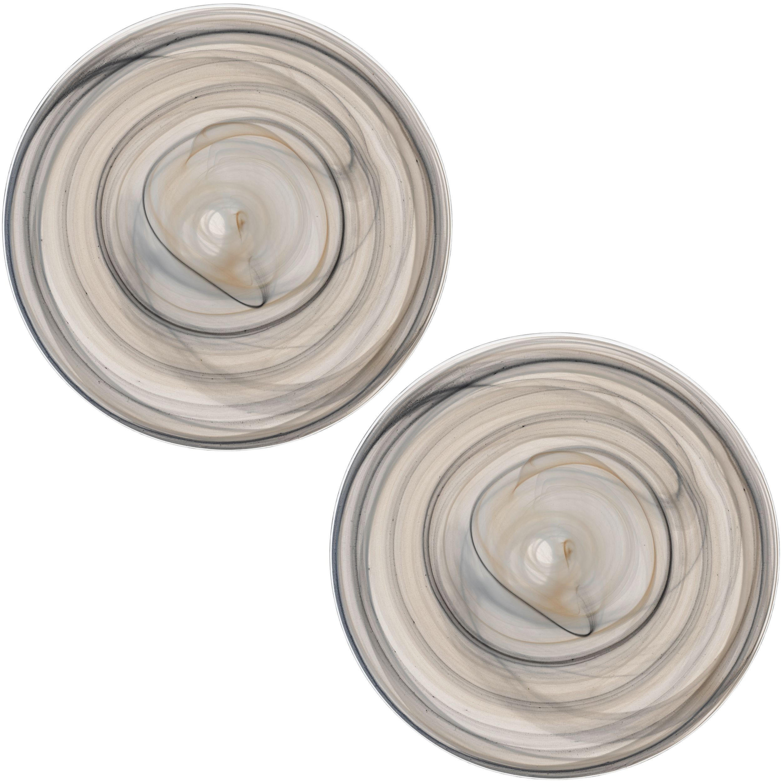 SPEISETELLERSET ALABASTRO 2-teilig  - Beige/Schwarz, Basics, Glas (25,00/1,50/25,00cm) - Leonardo