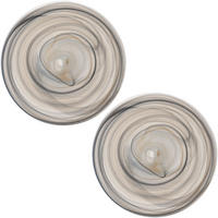 SPEISETELLERSET ALABASTRO 2-teilig  - Beige/Schwarz, Basics, Glas (25,00/1,50/25,00cm) - Leonardo