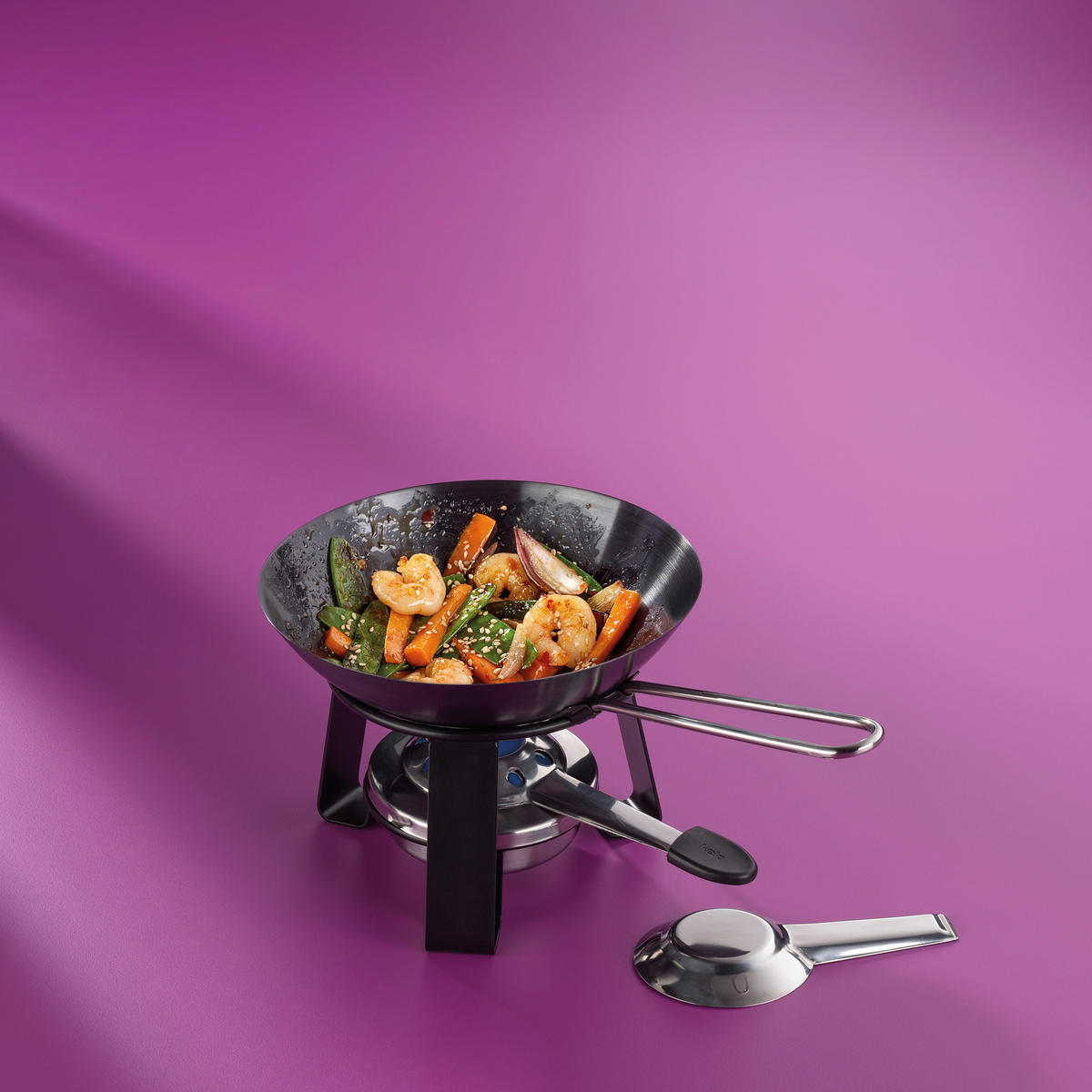 PARTY WOKSET Joy  - Schwarz, KONVENTIONELL, Metall (18/15cm) - Kela