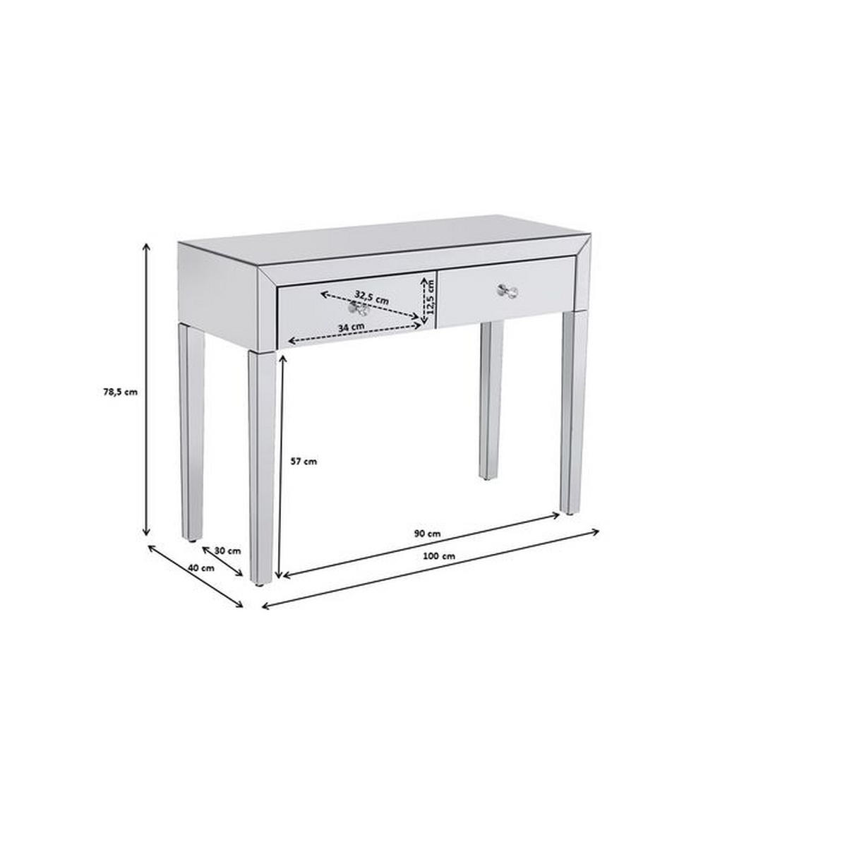 KONSOLENTISCH Weiß  - Weiß, Design, Glas/Holzwerkstoff (100/40/77cm) - Kare-Design