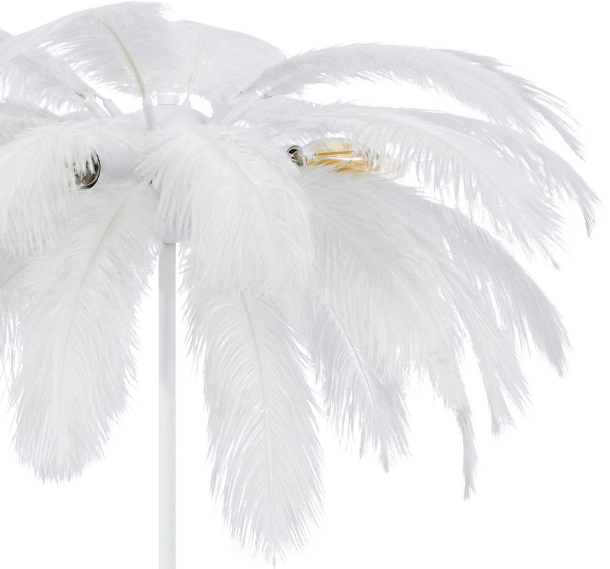 STEHLEUCHTE 55/160 cm    - Weiß, Trend, Textil/Metall (55/160cm) - Novel