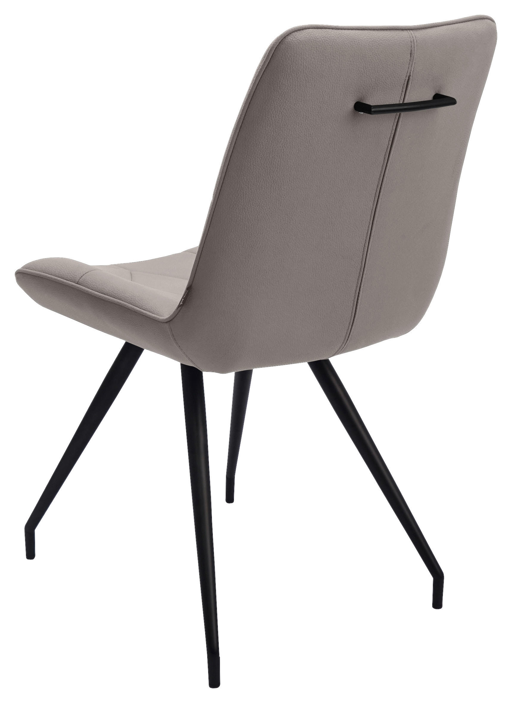 STUHL Webstoff Grau, Schwarz  - Schwarz/Grau, Design, Textil/Metall (51/89/66cm) - Novel