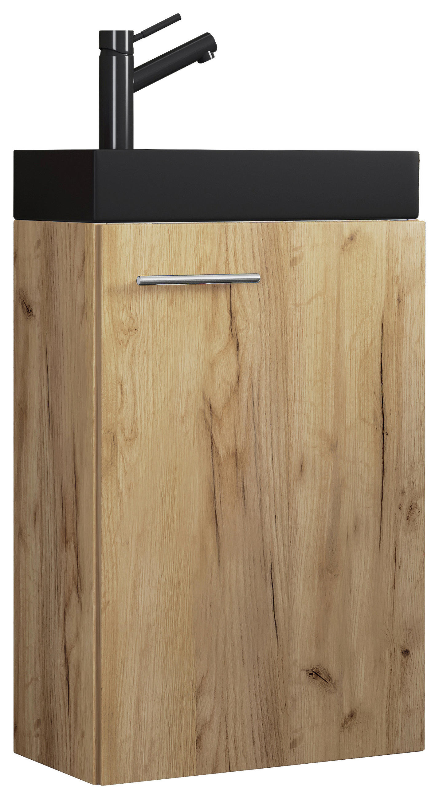 WASCHTISCHKOMBI 40,5 cm  - Honigeiche/Silberfarben, Modern, Keramik/Holzwerkstoff (40,5cm) - MID.YOU