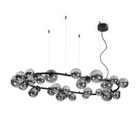 LED-HÄNGELEUCHTE 143/40/216,5 cm  - Schwarz, Design, Glas/Metall (143/40/216,5cm) - Ideal Lux