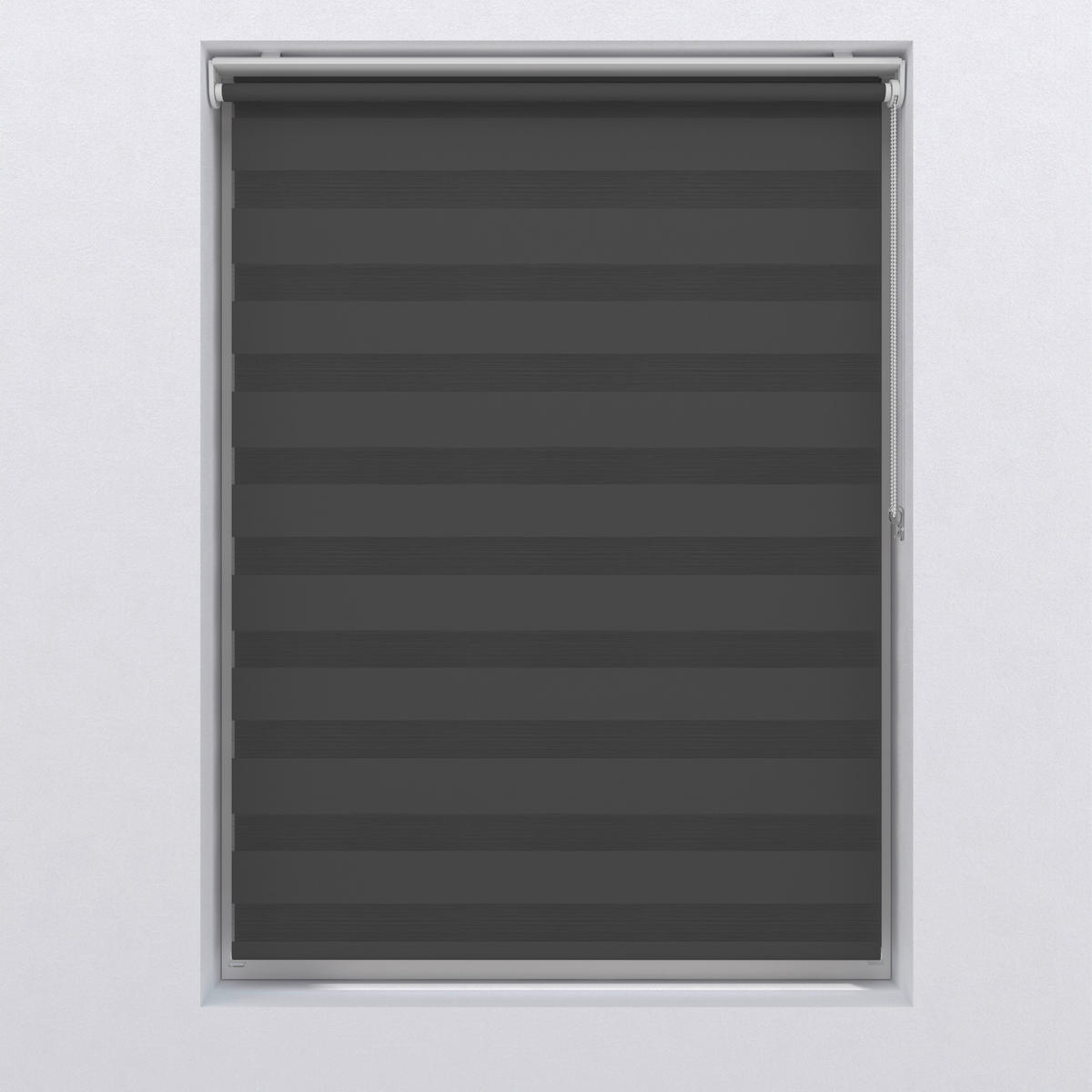 DOPPELROLLO  halbtransparent  60/150 cm    - Grau, Basics, Textil (60/150cm)
