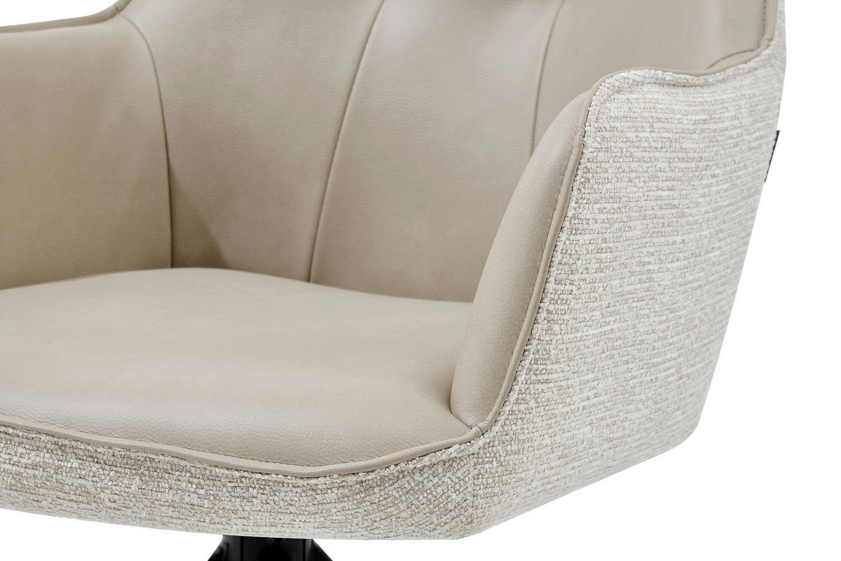 STOLICA S NASLONOM ZA RUKE  crna, taupe  drvo, metal, tekstil      - crna/taupe, Moderno, drvo/metal (58/87/61,5cm) - Livetastic