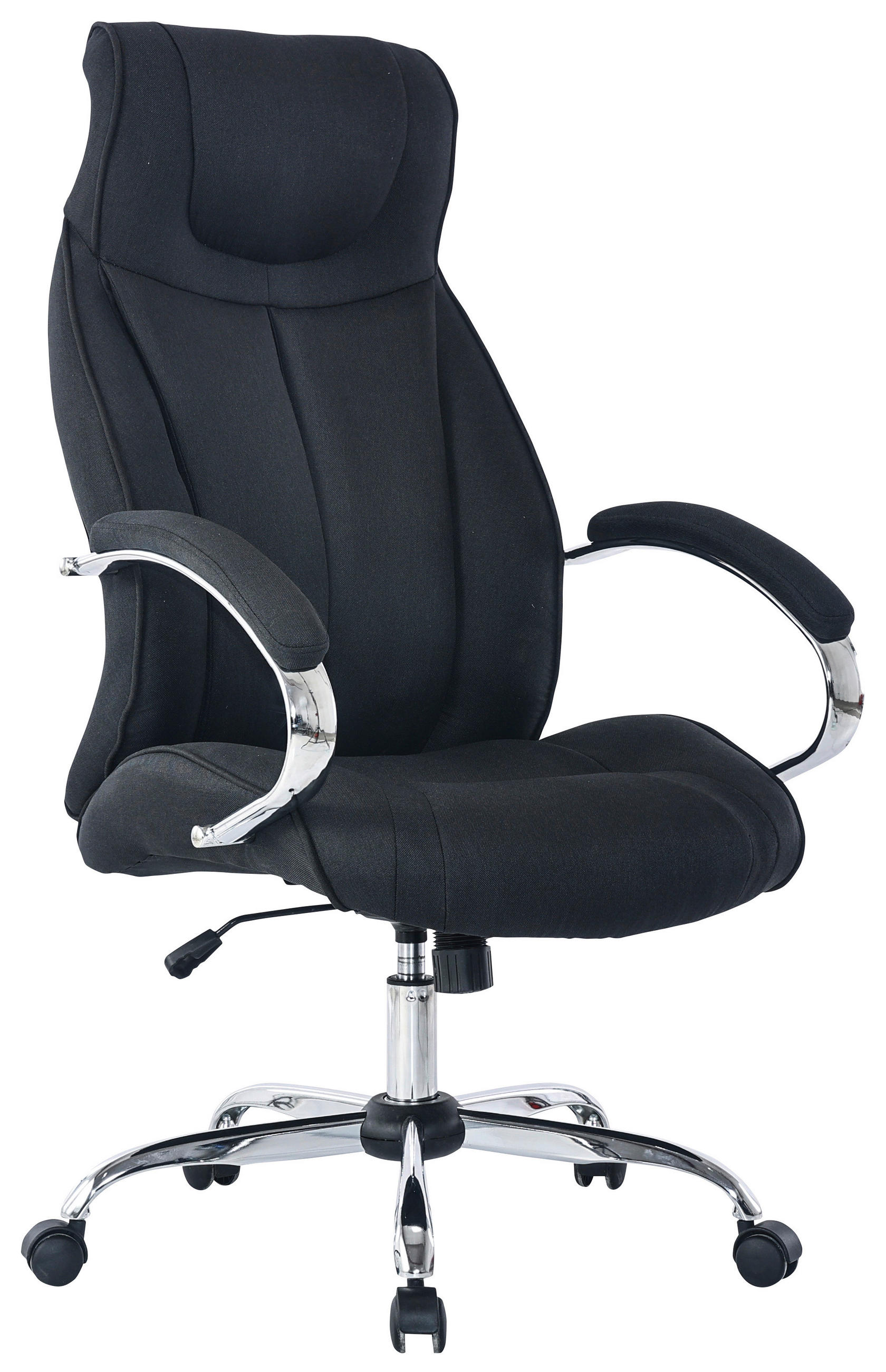 DIREKTORSKA STOLICA  crna, boja hroma   - boja hroma/crna, Konvencionalno, metal/tekstil (68/117-126/70cm) - Cantus