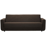 SCHLAFSOFA in Textil Dunkelbraun - Dunkelbraun/Schwarz, KONVENTIONELL, Kunststoff/Textil (225/83/88cm) - Cantus