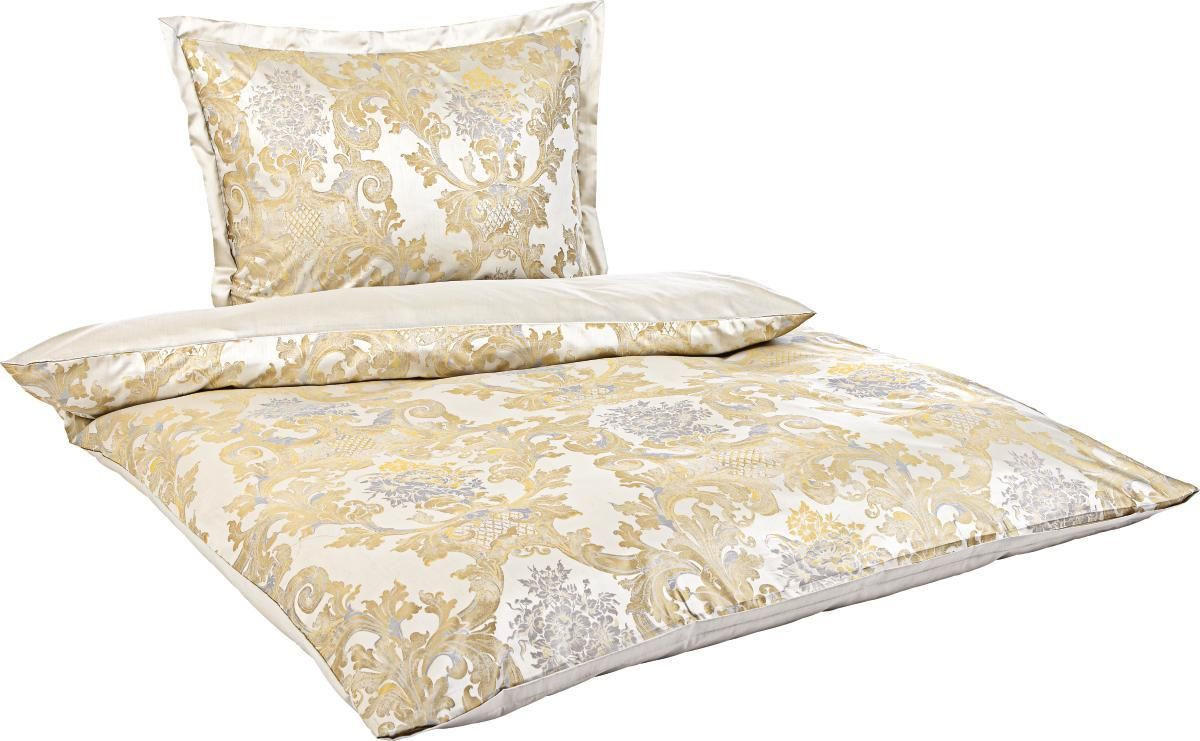 OBOJSTRANNÁ POSTEĽNÁ BIELIZEŇ, damask, zlatá, 140/200 cm - zlatá, Lifestyle, textil (140/200cm) - Curt Bauer