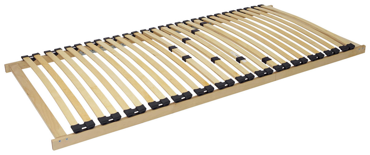 LATTENROST 100/200 cm Mittelzone verstellbar, Birke, Buche  - Birkefarben/Buchefarben, Basics, Holz (100/200cm) - Boxxx