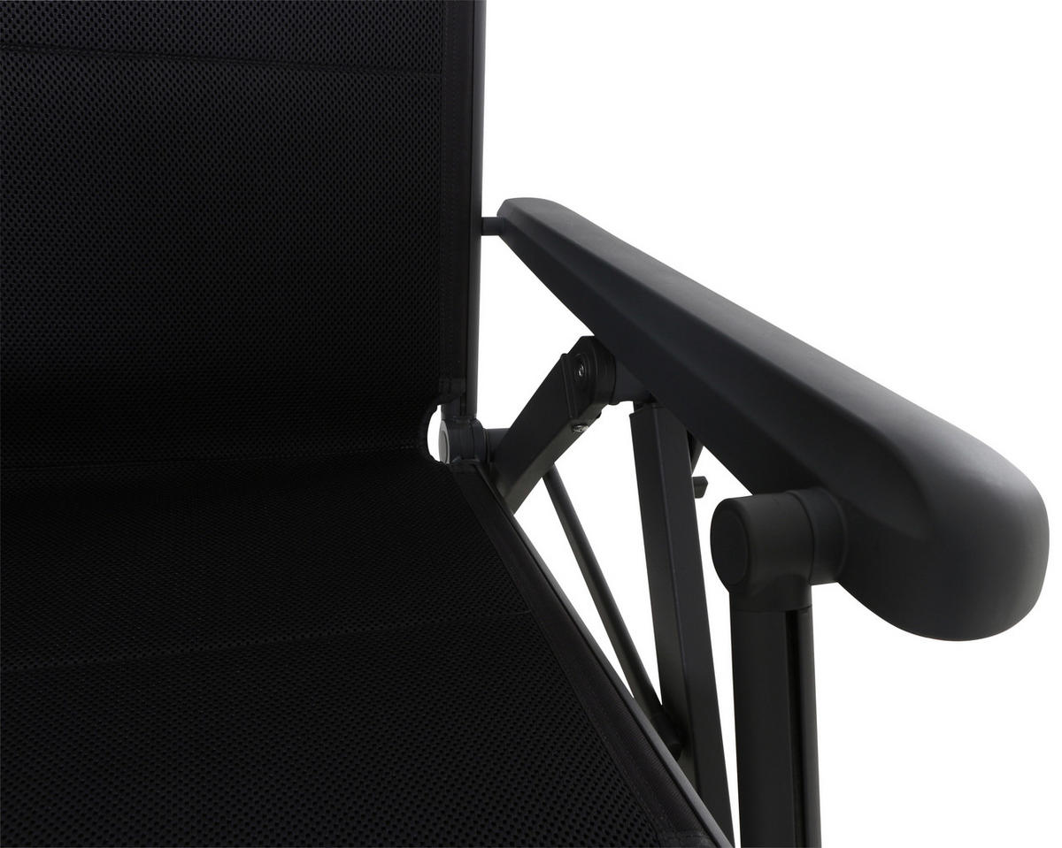 GARTEN-RELAXSESSEL 69/124/84 cm  - Anthrazit, KONVENTIONELL, Textil/Metall (69/124/84cm) - Siena Garden