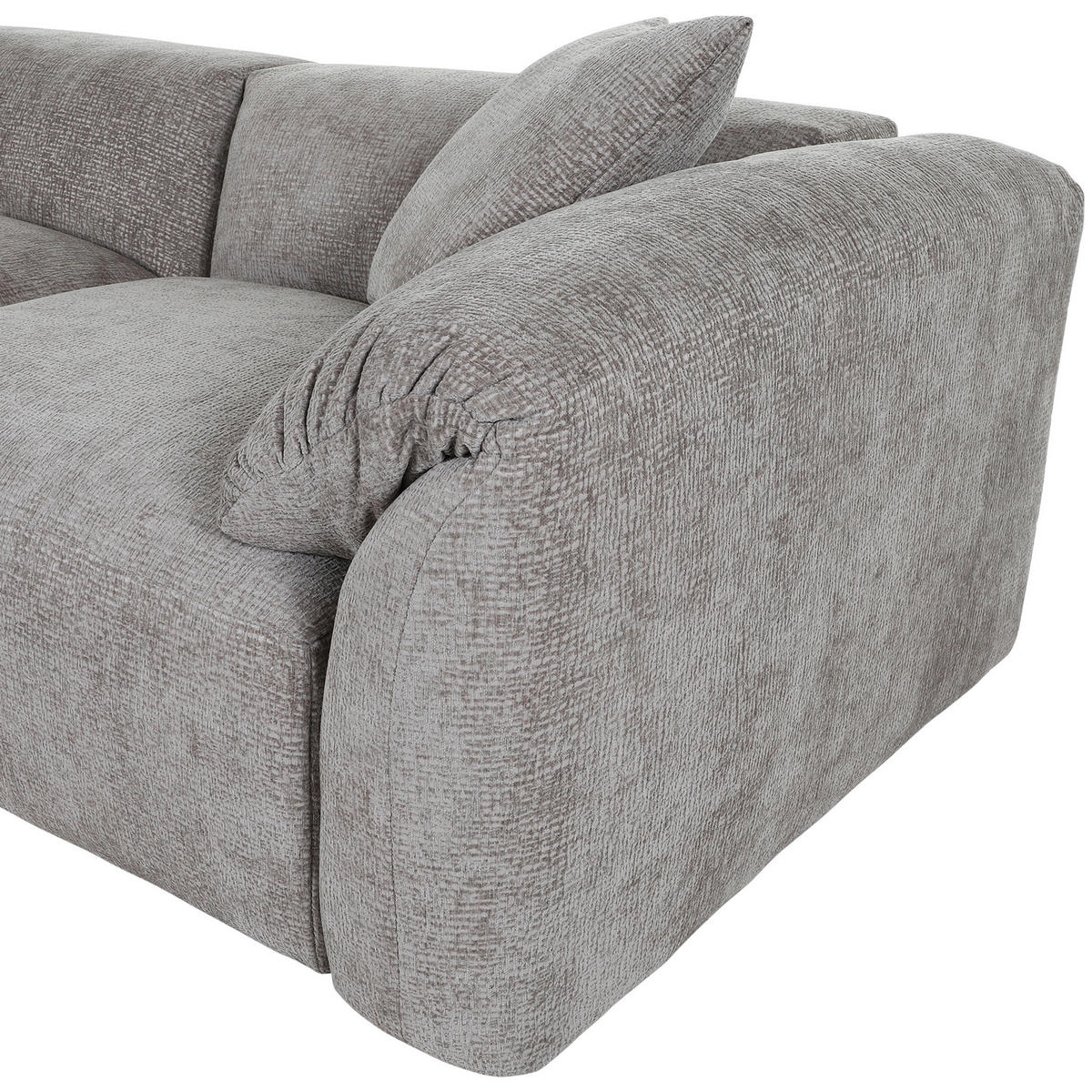 ECKSOFA in Flachgewebe Braun  - Schwarz/Braun, Modern, Kunststoff/Textil (239/317cm) - Carryhome