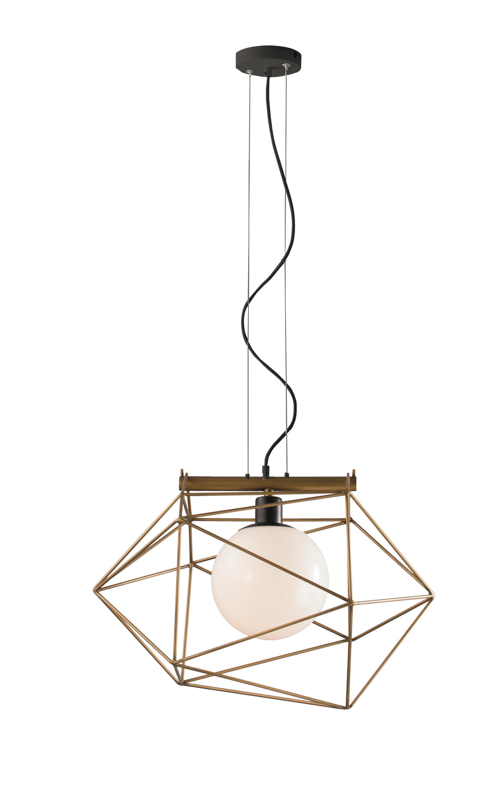 HÄNGELEUCHTE 40,5/29,5/150 cm  - Goldfarben/Schwarz, Design, Metall (40,5/29,5/150cm)