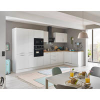 ECKKÜCHE 370/175 cm  in Weiß, Eiche Artisan  - Chromfarben/Weiß, Basics, Holzwerkstoff/Metall (370/175cm) - MID.YOU