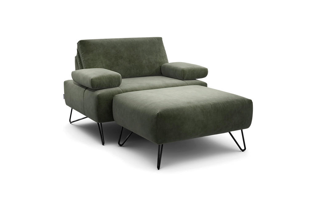 Sensoo Sesselset Cosy Waldgrün 114-142x85x86-94 cm