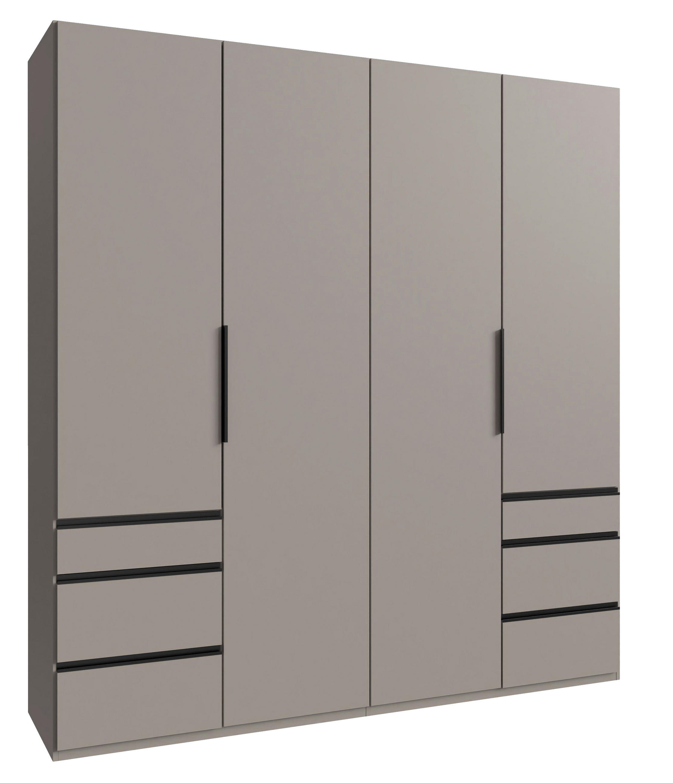 DREHTÜRENSCHRANK  in Sahara  - Schwarz/Sahara, MODERN, Holzwerkstoff/Metall (200/216/58cm) - MID.YOU
