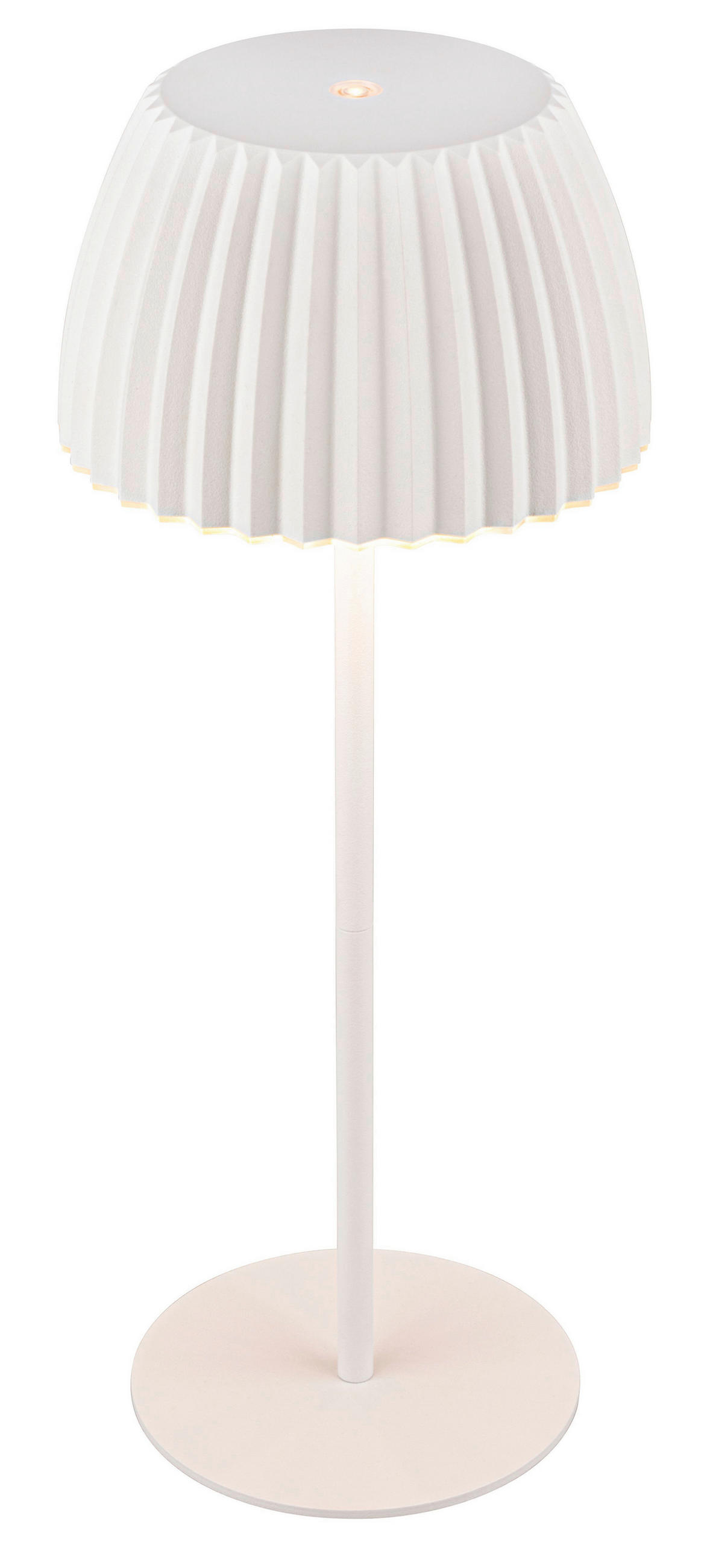 AKKU-TISCHLEUCHTE 14,5/36,5 cm  - Weiß, Basics, Kunststoff/Metall (14,5/36,5cm)