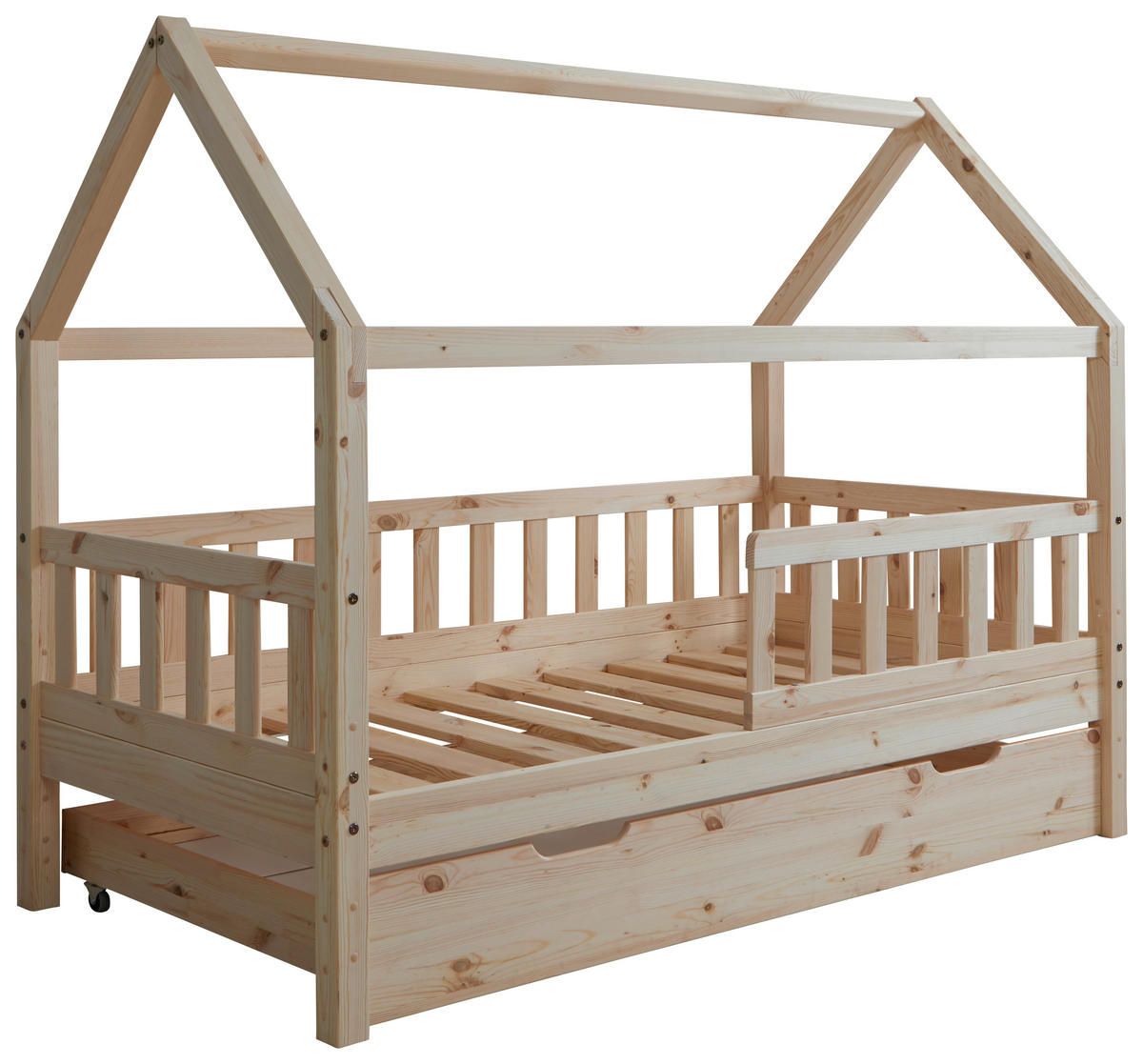 HAUSBETT 80/160 cm Naturfarben  - Naturfarben, Modern, Holz/Textil (80/160cm) - MID.YOU