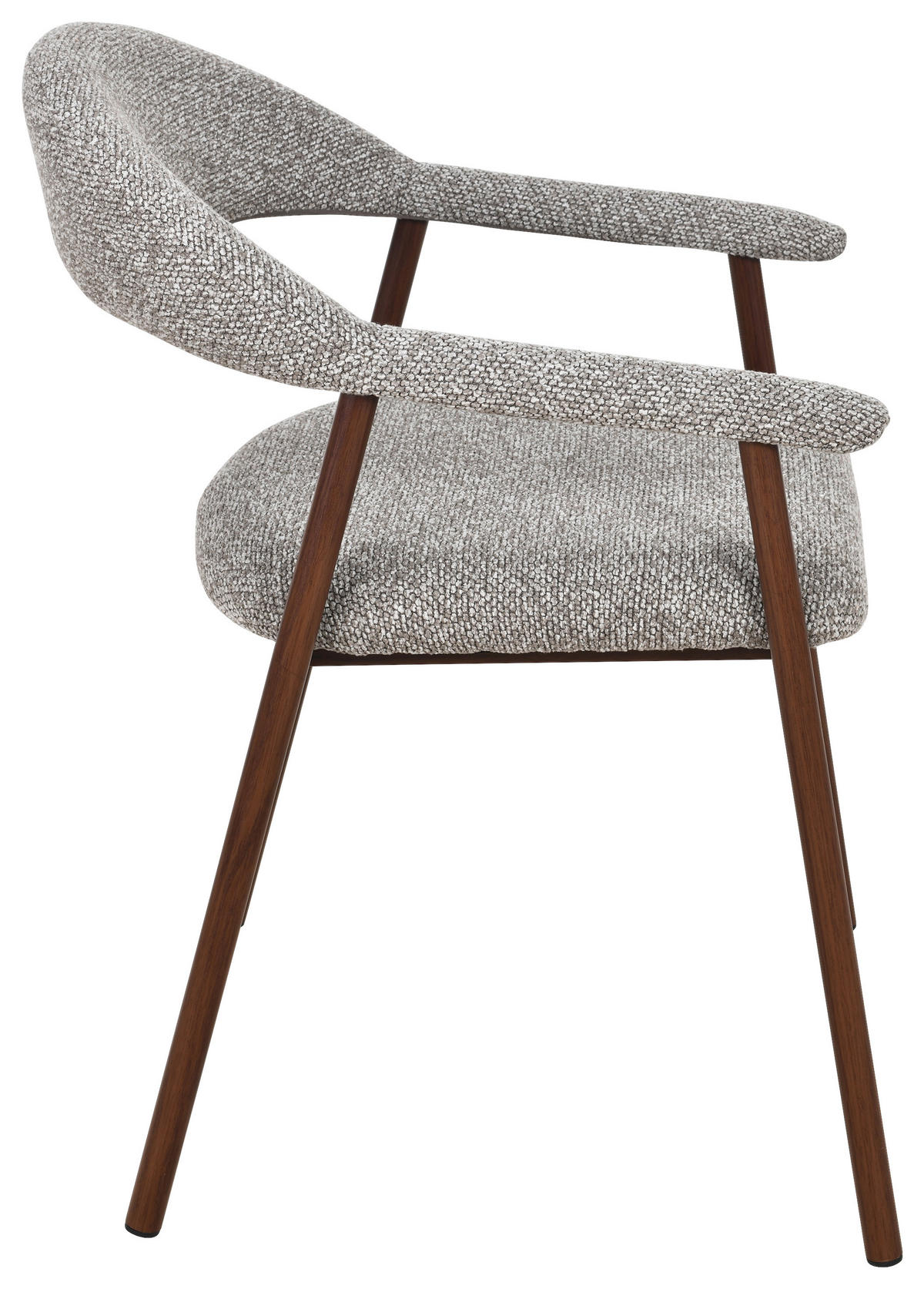 ARMLEHNSTUHL  in Eisen Bouclé  - Eichefarben/Beige, Basics, Holz/Textil (59/75/62cm) - Livetastic