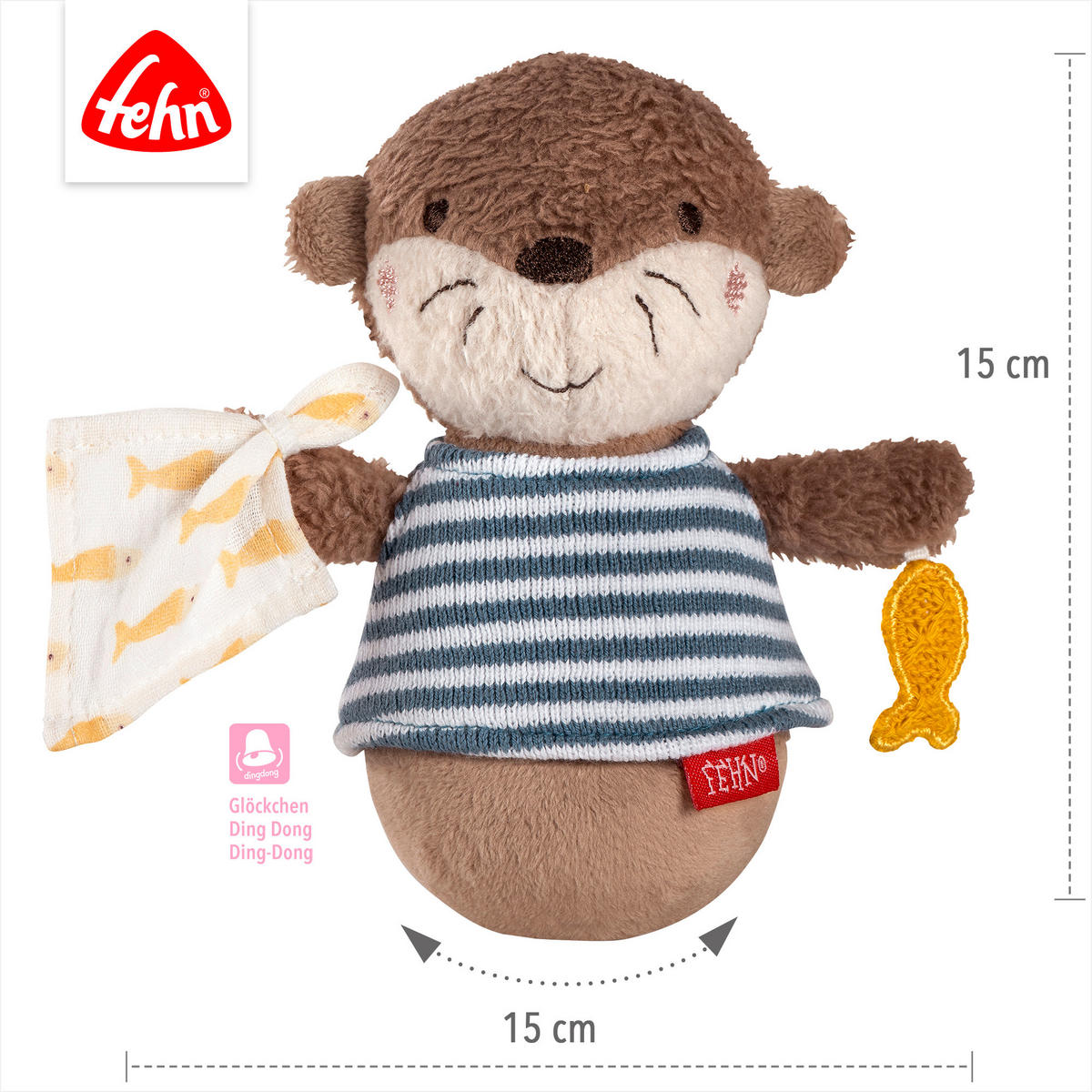 STEHAUFFIGUR - Braun, Basics, Textil (15/12/6,8cm) - Fehn