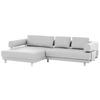 ECKSOFA in Echtleder Weiss  - Weiss, Design, Leder/Metall (188/307cm)
