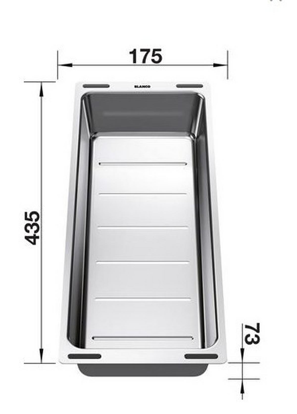 SCHALE   - Edelstahlfarben, Basics, Metall (43,5/7,3/17,5cm) - Blanco