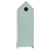  KINDERKLEIDERSCHRANK Weiß, Mintgrün  - Weiß/Mintgrün, MODERN, Holzwerkstoff (57,6/171,3/37cm) - MID.YOU