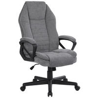 KONTORSSTOL  i chenille grå  - svart/grå, Klassisk, metall/trä (63/110-120/69cm) - Venda