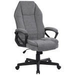 CHEFSESSEL  in Chenille Grau  - Schwarz/Grau, KONVENTIONELL, Holz/Kunststoff (63/110-120/69cm) - Venda