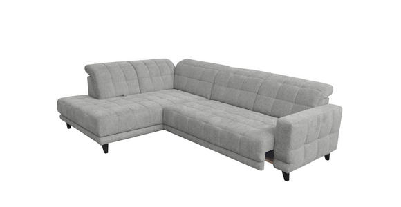 ECKSOFA in Webstoff Grau  - Schwarz/Grau, Design, Holz/Textil (216/302cm) - Xora